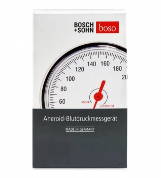 Preview: Blutdruckmessgerät boso Clinicus II schwarz + Flachkopf Stethoskop